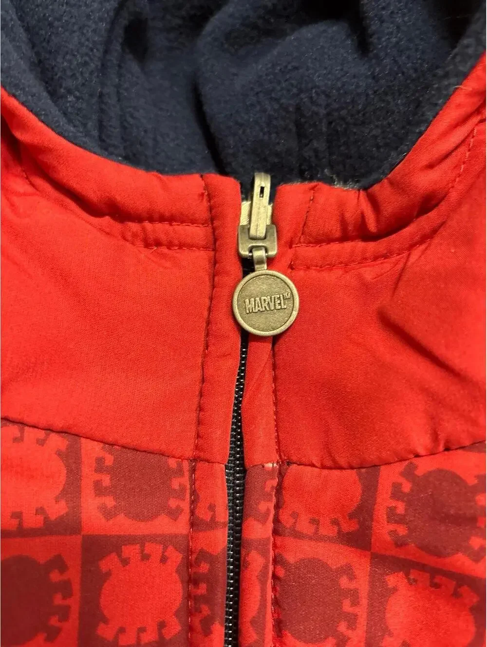 NWT- 2008 - Marvel Boys Spider-man REVERSIBLE Winter Coat with Hood- size 7
